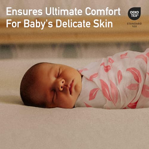 Muslin Swaddle Blankets 4-Pack - Soft Bamboo Cotton Newborn Blankets (35" x 40")