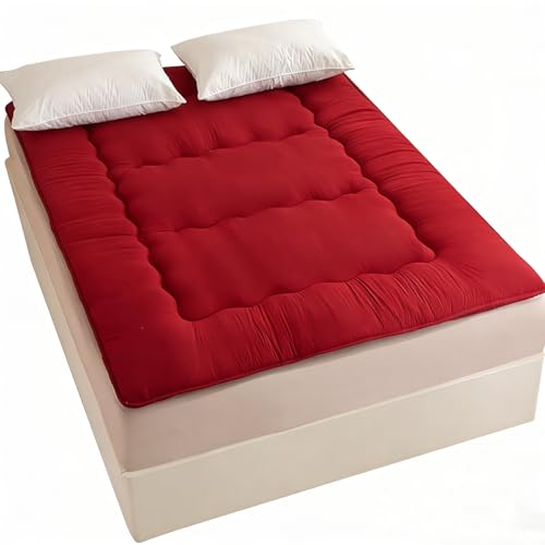 Queen Size Japanese Floor Mattress, Foldable Quilted Futon Bed