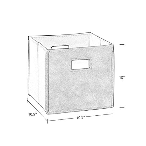 Folding Storage Bins 2-Pack Soft Pink Fabric Cubes with Handles