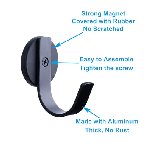 Strong Magnetic Wreath Hanger for Metal Doors - Anti-Scratch Hook Holder