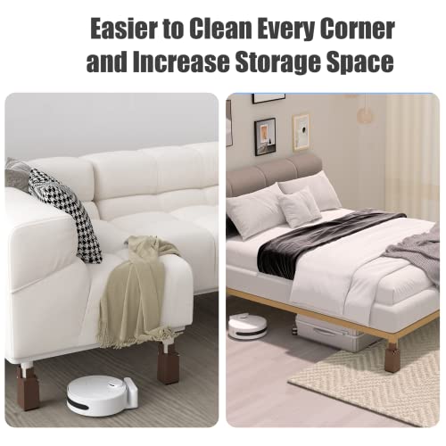 Adjustable Bed Risers 4 Inch Heavy Duty Furniture Risers with Screw Clamp