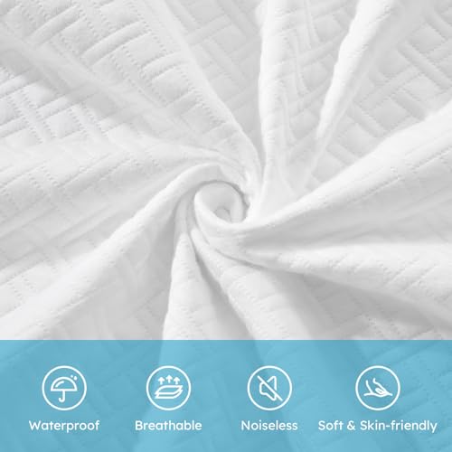 Cozymaker Queen Size Waterproof Mattress Protector - Deep Pocket Cooling Cover