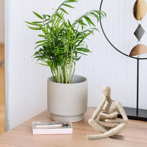 Abstract Thinker Statue Reading Figurine for Bookshelf & Desk Decor