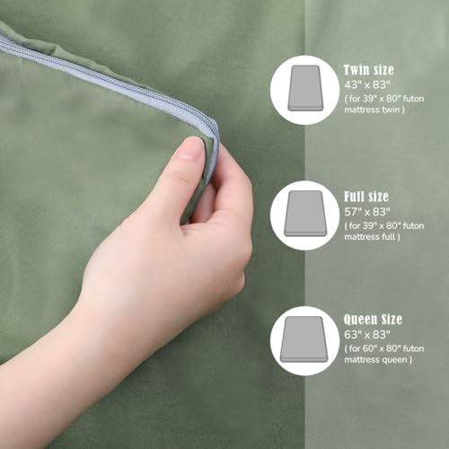 Soft Zippered Futon Mattress Cover - Easy to Clean & Comfortable