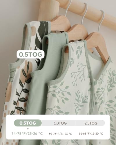 Yoofoss Organic Cotton Baby Sleep Sack 0-6 Months 3-Pack Wearable Blanket