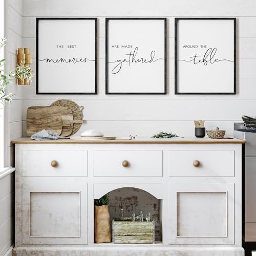 3-Piece Farmhouse Memories Around The Table Wood Wall Art Sign Set