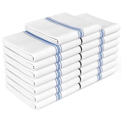 100% Cotton Kitchen Dish Towels, 15 Pack - Absorbent & Lint-Free Cleaning Cloths