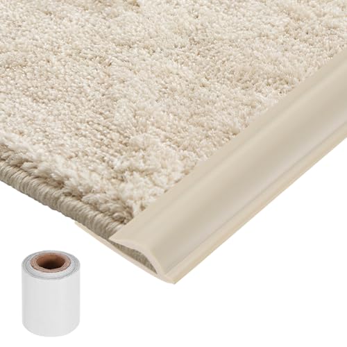 Flexible Silicone Carpet Transition Strip - 3.2ft Adhesive Floor Trim