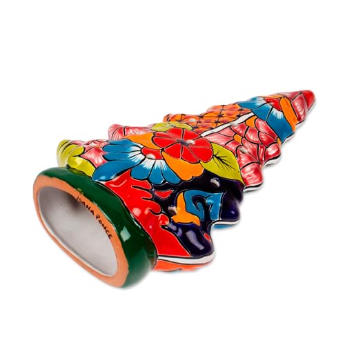 Handmade Talavera Ceramic Christmas Lantern - Mexican Holiday Decor