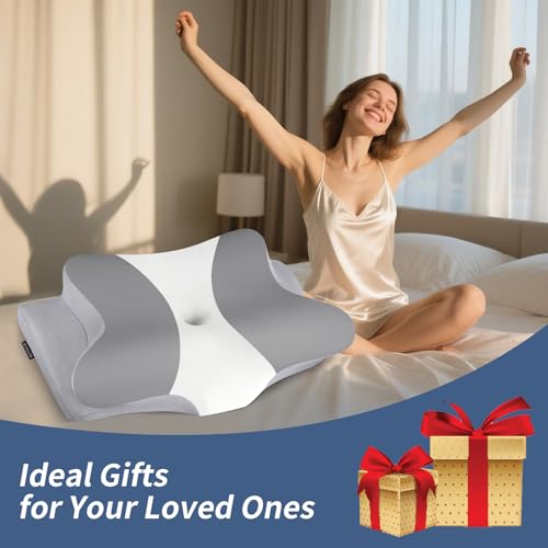 Ergonomic Cervical Pillow for Neck Pain Relief - Cooling Memory Foam