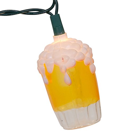 Kurt Adler Beer Mug String Light Set - Novelty Party & Holiday Decor, 10 Lights