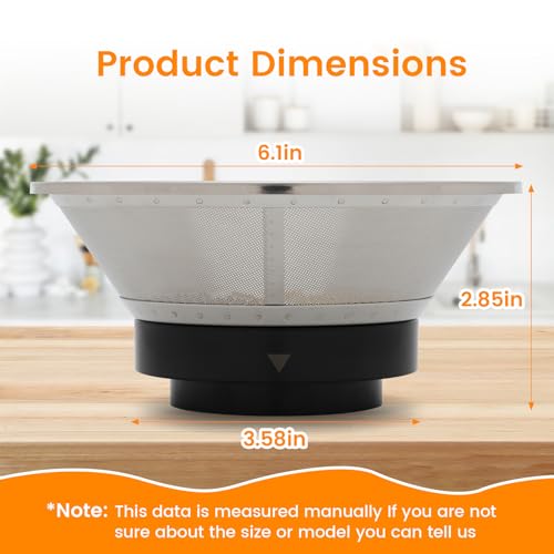 Mesh Filter Basket for Centrifugal Juicer, Titanium-Coated Blade Assembly