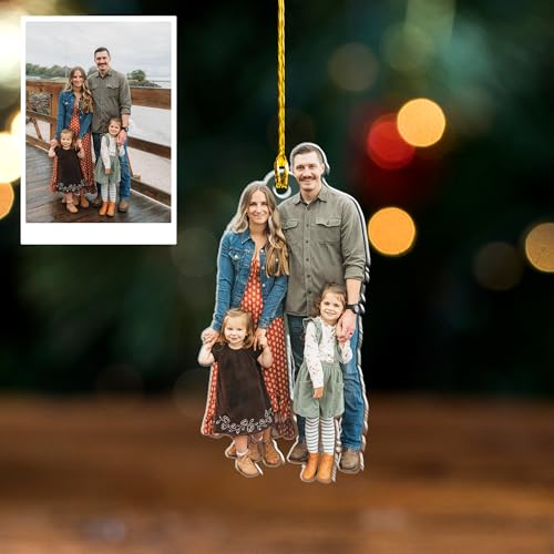 Custom Photo Christmas Ornament – Personalized Acrylic Picture Keepsake