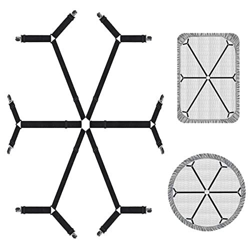 Adjustable Bed Sheet Holder Straps - 6 Way Clips for All Mattresses