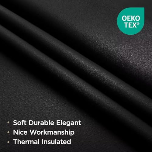 Blackout Curtains 96 Inch Long - Noise Reducing & Wrinkle-Free Drapes