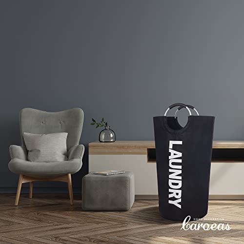 Caroeas Tall 90L Laundry Basket, Freestanding Waterproof Oxford Hamper