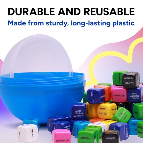 Yellow Plastic Claw Machine Capsules 6.3 Inch Jumbo Party Favor Containers - 5 pcs