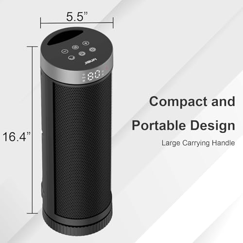 17-Inch Electric Space Heater for Indoor Use with Remote Control and 70° Oscillation