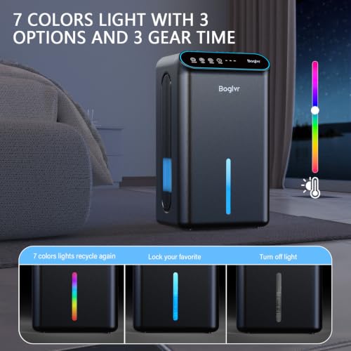 Small Home Dehumidifier 98oz with Drain Hose & 7 Colors for Bedroom