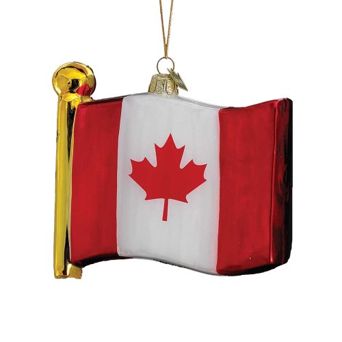 Kurt Adler Noble Gems Canada Flag Ornament 4.5-Inch – Flag of Canada