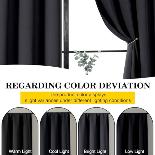 Blackout Curtains 84 Inch Length, Thermal Insulated 2 Panels Set