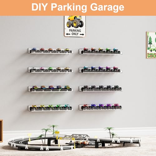 Clear Acrylic Floating Wall Shelves 15 Inch 16 Pack Storage Organizer