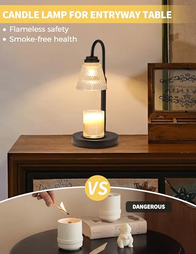 Adjustable Candle Warmer Lamp with Timer - Dimmable Wax Melter
