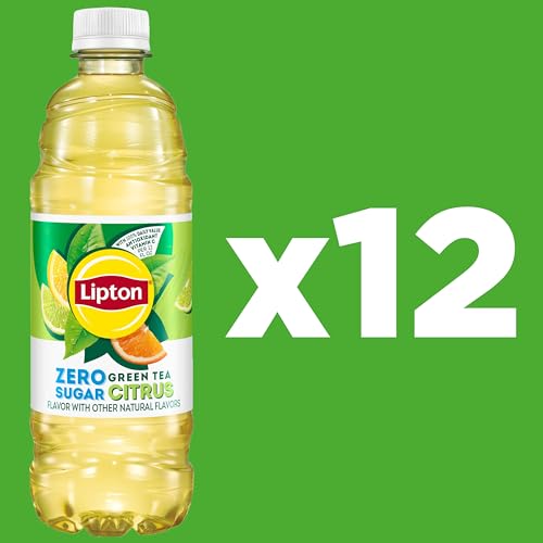 Zero Sugar Green Tea Citrus Iced Tea - 16.9 fl oz Bottles (12 Pack)