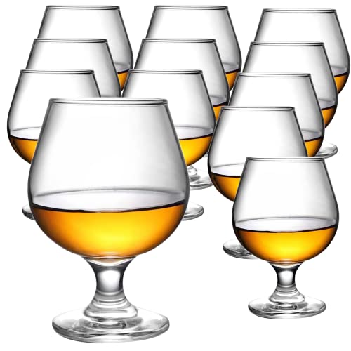12-Pack Crystal Brandy Snifter Glasses 11oz - Elegant Tasting & Drinking Glassware