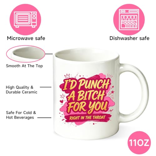 Funny Coffee Mug Christmas Birthday Gifts for Women Mom Best Friends - 11oz Punch
