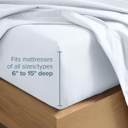 6-Piece Full XL Sheet Set, Ultra-Soft Brushed Microfiber Bedding - White