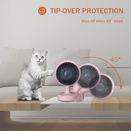 Oscillating Small Space Heater 1200W Desk Heater for Office