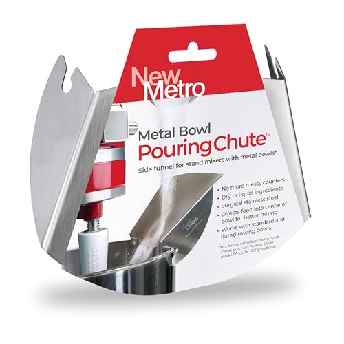 Stainless Steel Stand Mixer Pouring Chute for Metal Bowls