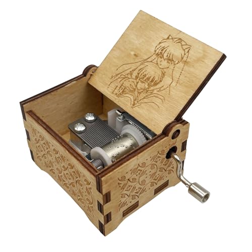 To Love's End Hand Crank Music Box with Anime Character Print