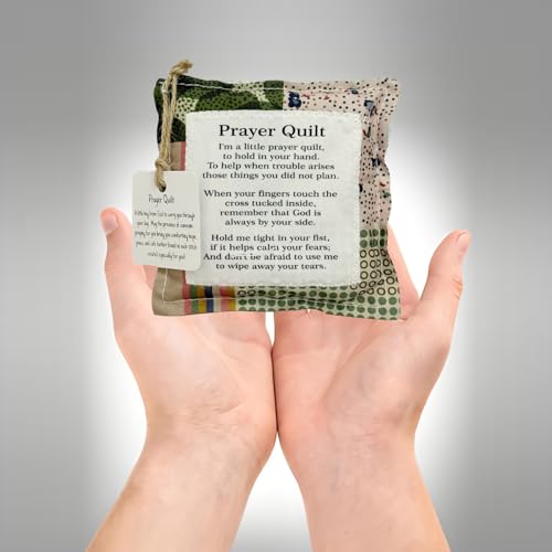Handmade Mini Prayer Quilt Set | Vintage Pocket Christian Quilts - 6 PCS