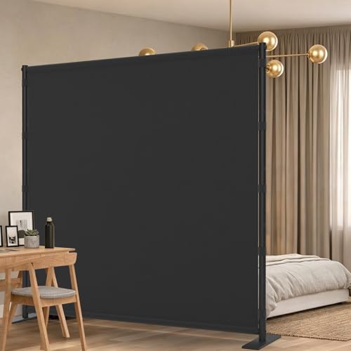 Freestanding Single Panel Room Divider, 71" x 76" Portable Privacy Screen