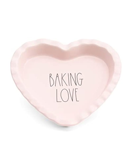 Rae Dunn Ceramic Pink"Baking Love" Heart Baking Dish