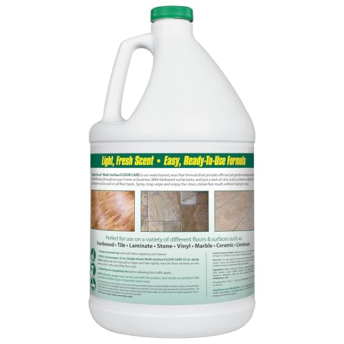 Simple Green Multi-Surface Floor Care - Cleans Hardwood, Vinyl, Laminate, Tile, Concrete and Other Wood - pH Neutral Floor Cleaner 1Gal