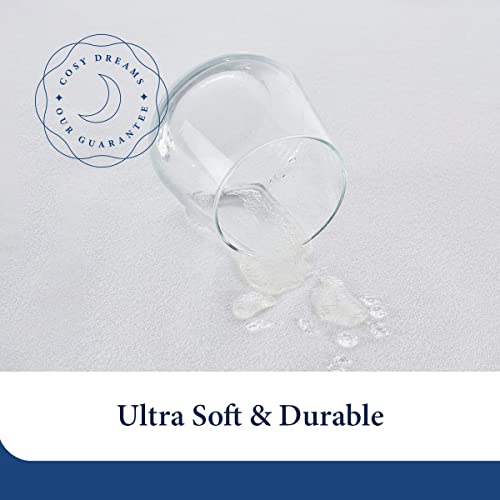 Waterproof King Size Pillow Protectors - Bamboo Rayon Cooling Set of 2
