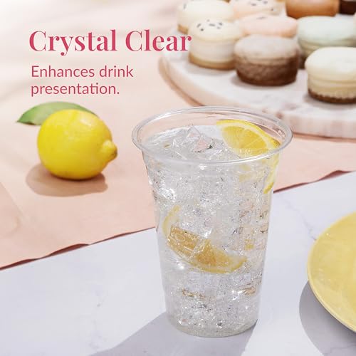 Prestee 400 Clear 16 oz Disposable Plastic Cups - No Lids - Party & Beverageware