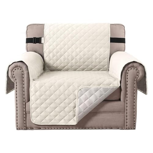 Reversible Water-Resistant Chair Slipcover - Quilted Armchair Protector