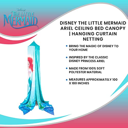 Ariel Bed Canopy Curtain for Kids, Hanging Play Tent and Reading Nook