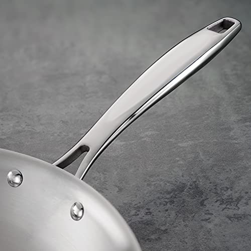 10-Inch Tri-Ply Clad Stainless Steel Frying Pan, Induction Skillet