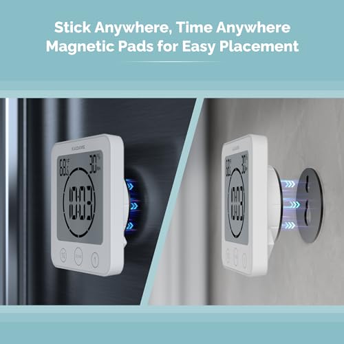 Waterproof Digital Shower Clock with Countdown Timer, Temperature & Humidity