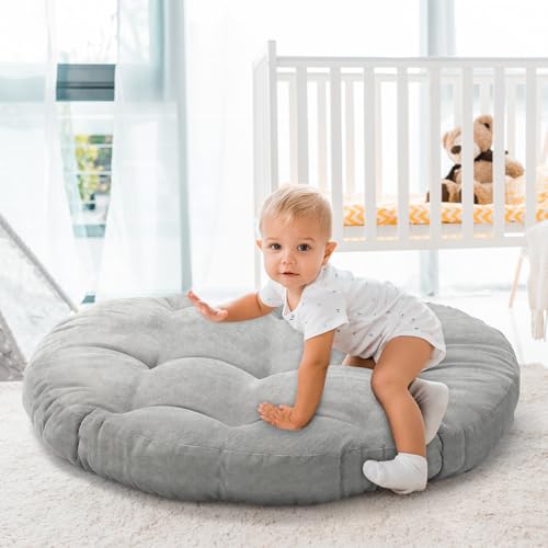35-Inch Extra Large Round Floor Pillow, Thick Corduroy Meditation Cushion