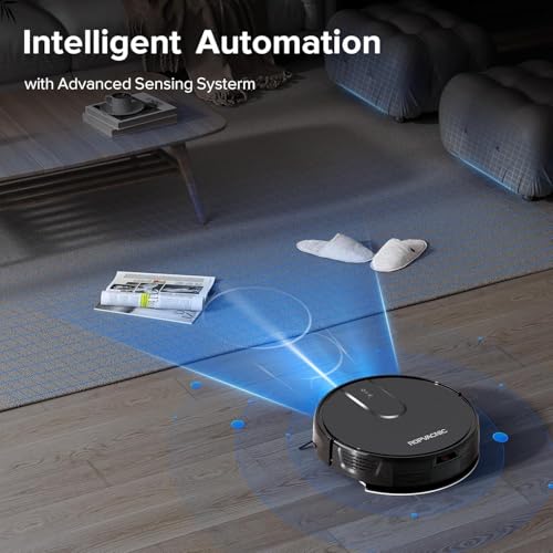 ROPVACNIC Robot Vacuum and Mop Combo 5200Pa Suction Robotic Cleaner