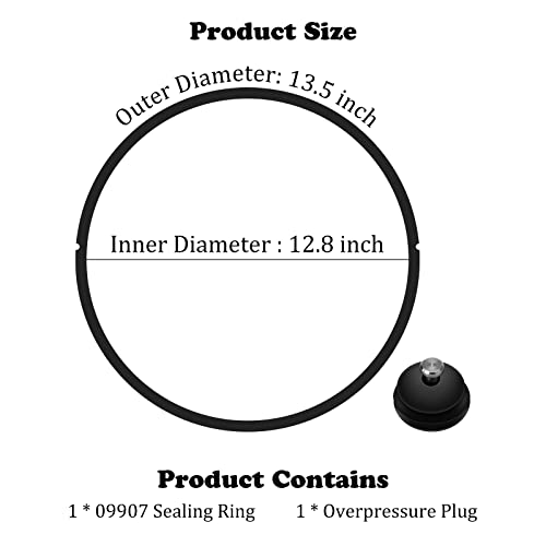 Ophjerg Pressure Canner Sealing Ring & Auto Air Vent for Presto 21 Qt Model (Variation 1)