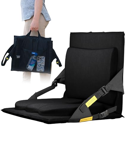 Portable Memory Foam Stadium Seat with Back Support for Bleachers