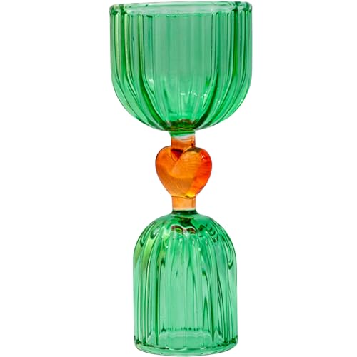 Ban.do Green & Orange Glass Cocktail Jigger - Double Shot Measuring Tool