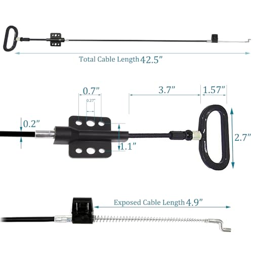2Pcs Recliner Replacement Cable with D-Ring Pull Handle, 42.5-Inch